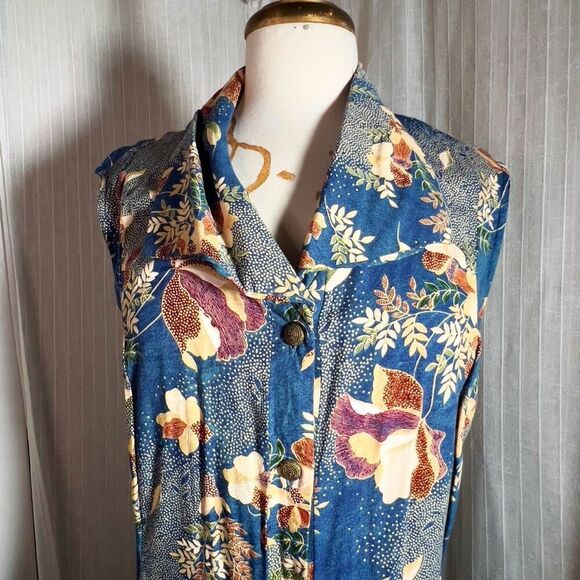 Bentley | Women’s | Dresses | M | Vintage Floral Abstract Button Down Maxi Dress - Picture 2 of 6